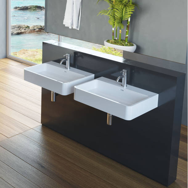 Badeloft Polymarble Rectangular Wall Mount Bathroom Sink & Reviews